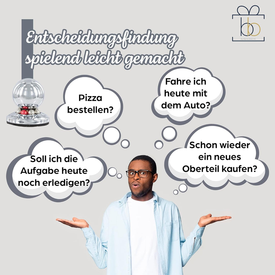 Bull & Bear Entscheidungskugel Decision Maker, Entscheidungshelfer 5 x 5,2 cm, witziger Entscheidung