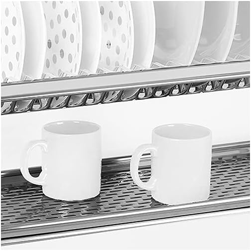 Emuca - Abtropfsystem für das Geschirr, Schranktiefe 60cm, Innenraum 535-570mm, Edelstahl Verchromt
