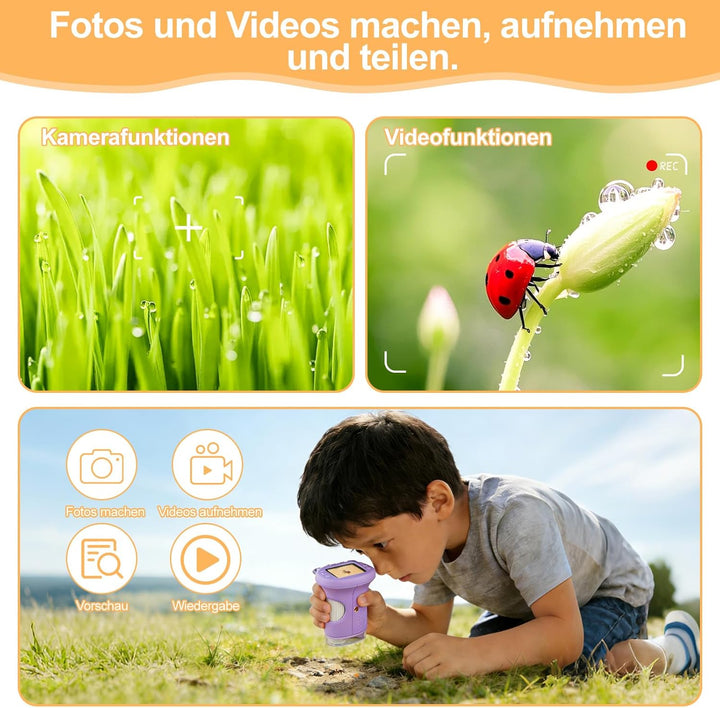1000x Handheld Digitales Mikroskop für Kinder, Kinder Mikroskop mit 2,0'' IPS Bildschirm, Tragbares