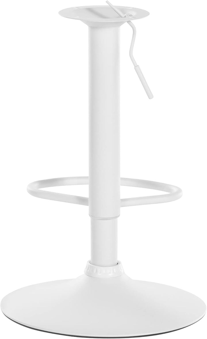 CLP Barhocker-Gestell I Höhenverstellbare Barstuhl-Säule I 10 X 10 cm Lochabstand, Farbe:weiss, Weis
