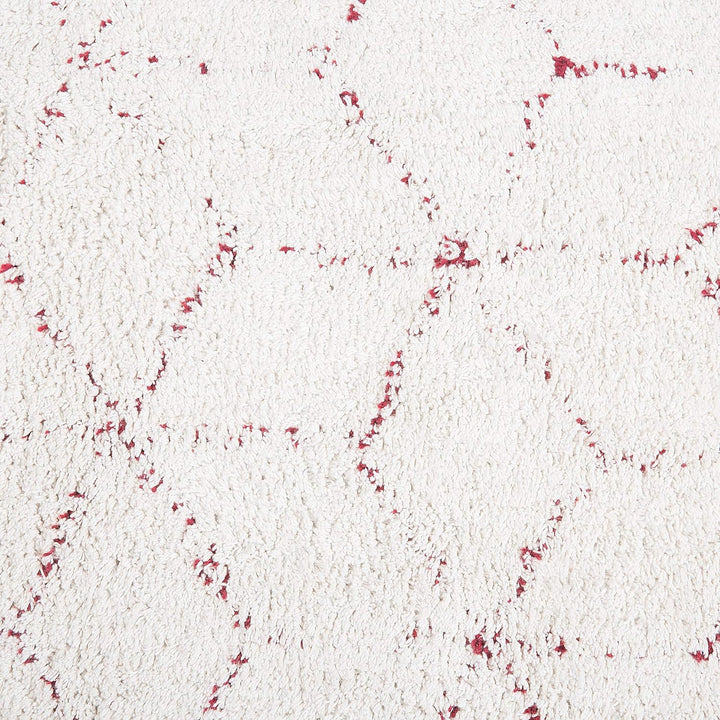 Dekorativer Teppich Shaggy mit Fransen weiss 80x150 cm Sakarya