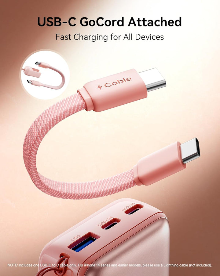 INIU Mini Power Bank, 45W 10000mAh Powerbank Klein Aber Stark (USB C In & Out), Schnellladefunktion