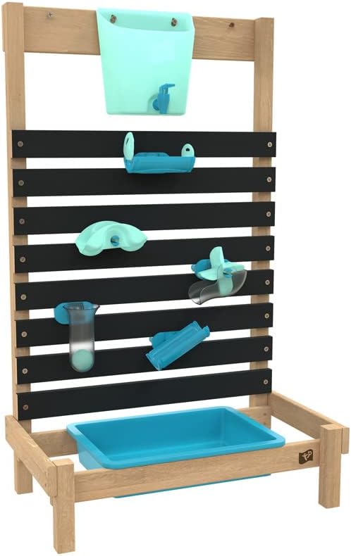 TP Toys Wasserspiel Kinder Wasser Spielzeug Holz Spielwand Garten Gartenspiel Natur 31x57x92cm