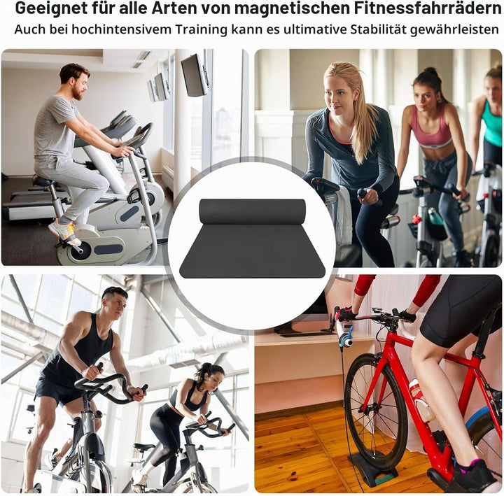 2 Stück Bodenschutzmatte Fitnessgerät, 60 * 30cm Laufband Matte 3mm Dicke, Stossfeste Bodenschutzmat