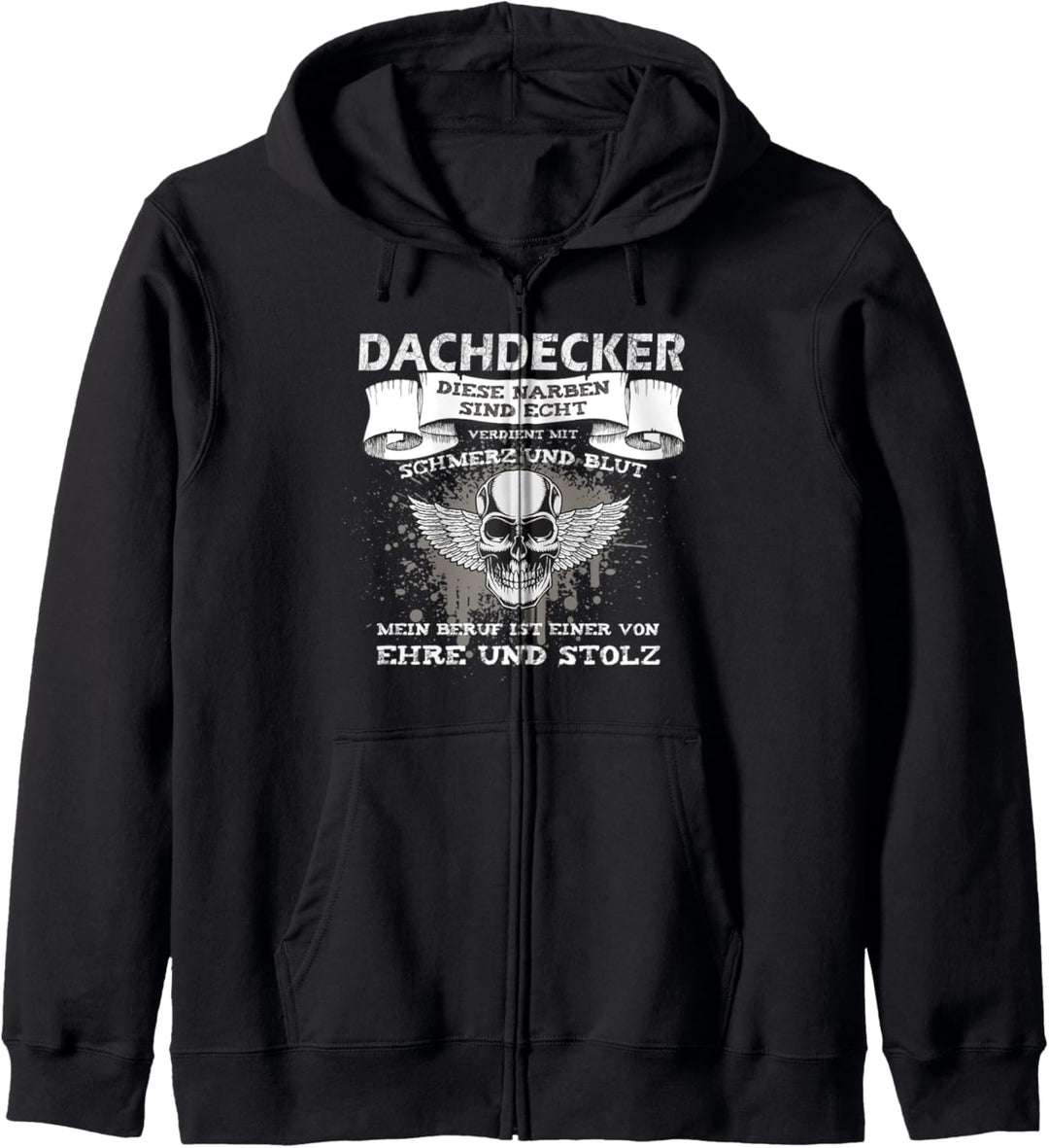 Dachdecker, Totenschädel, Dachdecker Kapuzenjacke