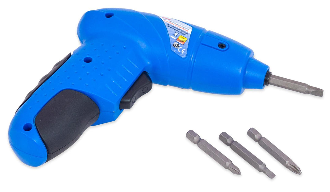 Pebaro 2010 Leistungsstarker Akkuschrauber, 9 Bits, USB-Kabel, Gürteltasche, drehbarer Griff zur Ver