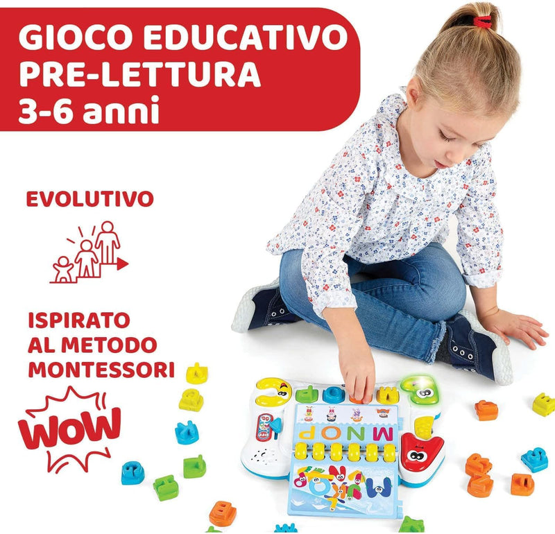 Chicco -Bewegung Buchstaben Edu4You, Multicolor, (Artsana 00009800000000), italienische Sprache