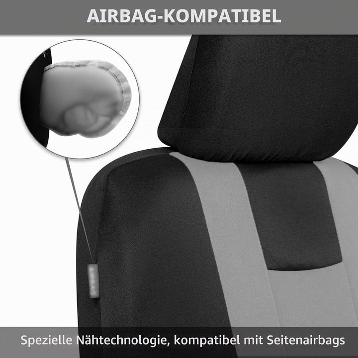 9 Stück Universal Autositzbezüge, Sitzbezüge Auto Für 5 Sitzer, Autositzauflage Set Seiten-Airbag-ko