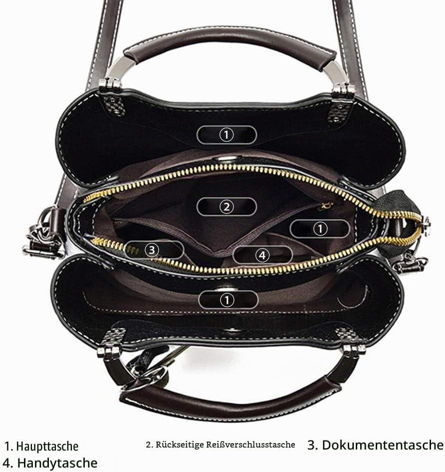 BUKESIYI Damen Tasche Umhängetasche Handtasche Frauen Klein Schultertasche Weekender Lack PU Leder C