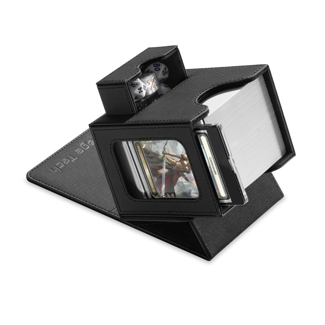Card Deck Box für MTG Commander – Patentiertes Design, Commander Display, passend für 100 Doppelarmk