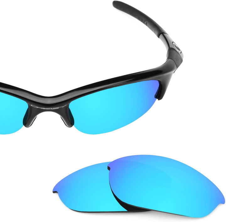 REVANT Ersatzgläser für Oakley Half Jacket (Asiatische Passform) Eisblau Mirrorshield - Polarisiert