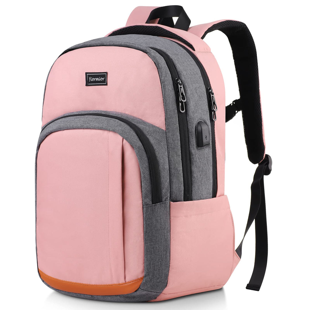 YIORMIOR Schulrucksack Mädchen Teenager, Rucksack Damen Schule Daypacks für 15.6 Zoll Laptop Rucksac