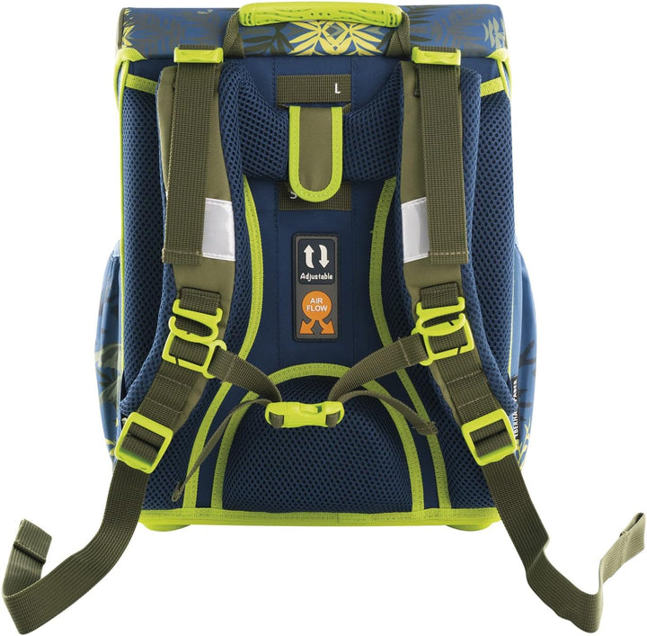 Eberhard Faber 577651 - EFAlino Schulranzen-Set Dinosaurier, 4 teilig mit gefülltem Schüler-Etui, Sc