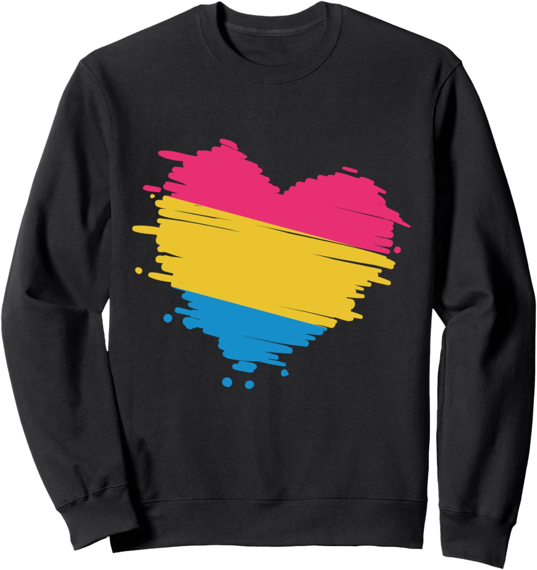 Gay Pride Herz Regenbogen Geschenk Pansexuell Sweatshirt