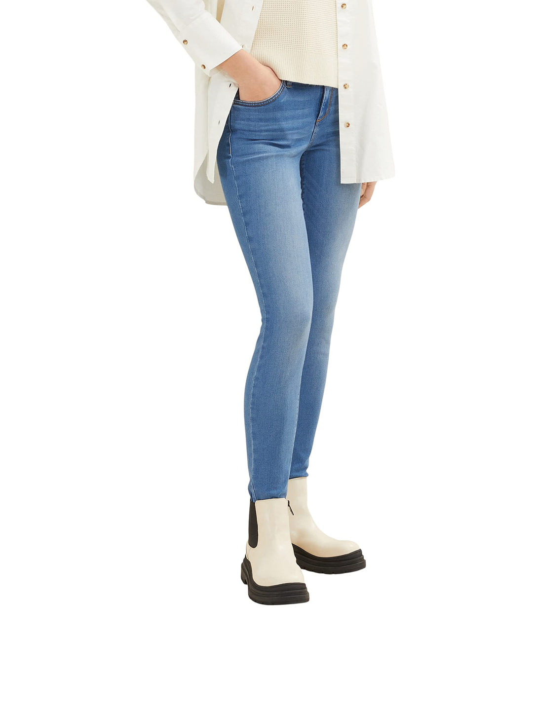 TOM TAILOR Damen Alexa Skinny Jeans 25W / 30L 10281 - Mid Stone Wash Denim, 25W / 30L 10281 - Mid St