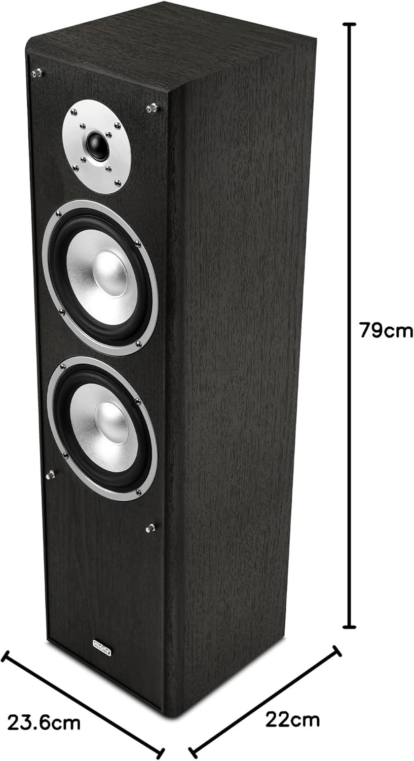 mohr 1 Paar Standlautsprecher SL10 schwarz, Lautsprecherboxen, HiFi Klang zum günstigen Preis, schwa
