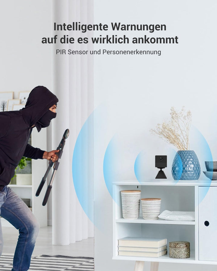 EZVIZ Akku Überwachungskamera, 1080p kabellose WLAN IP Kamera mit PIR Bewegungserkennung und IR Nach