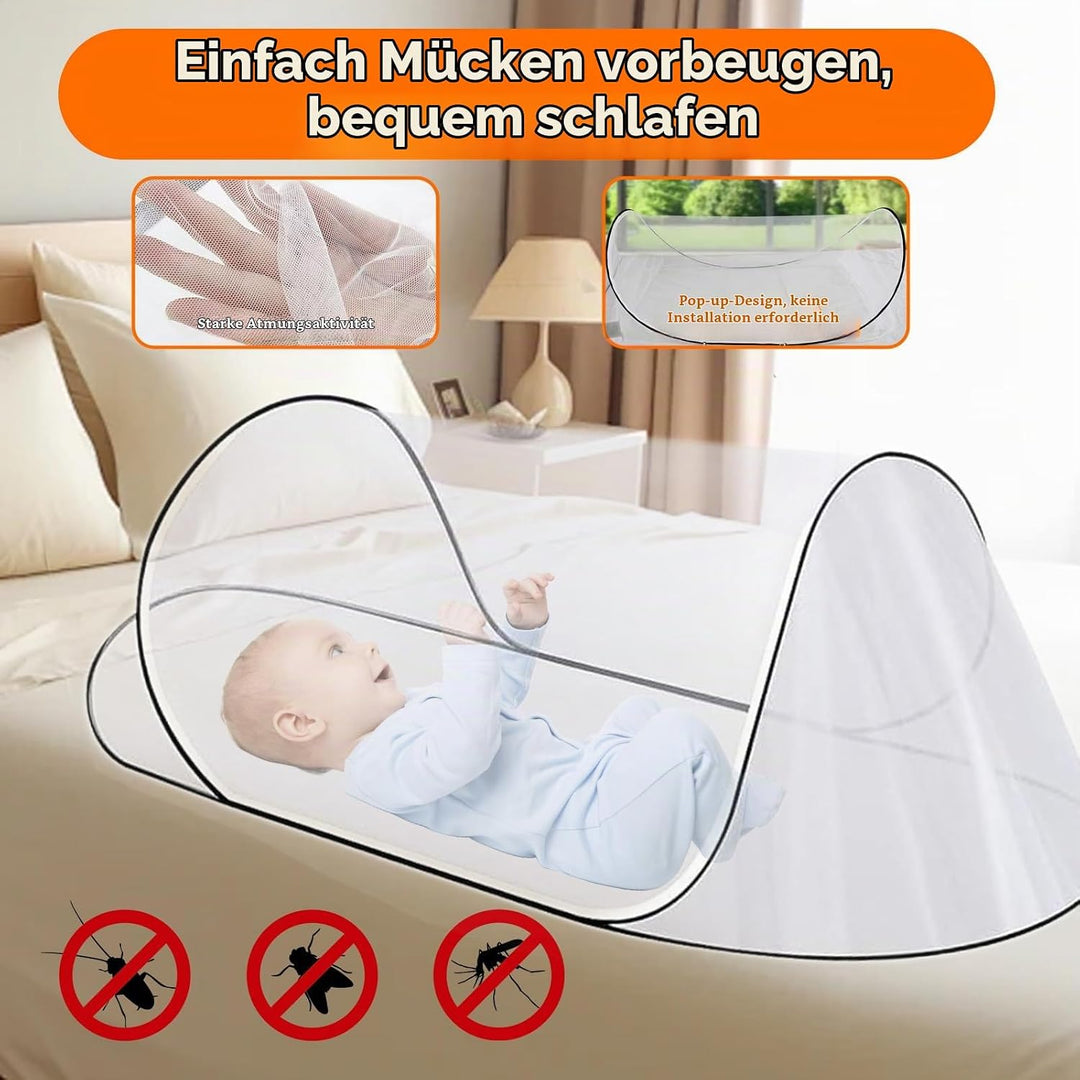 200 x 80 x 56cm Pop Up Moskitonetz Bett, Faltbares Mückennetz, Einfache &amp; Schnelle Installation Trag