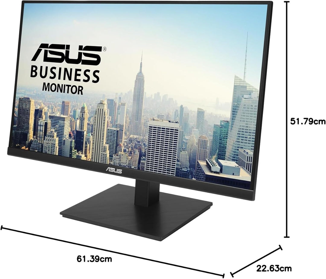 ASUS Business VA27ACFSN - 27 WQHD Monitor - Rahmenlos, ergonomisch, Flicker-Free, Blaulichtfilter, A