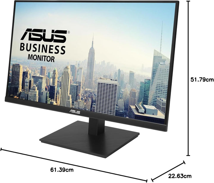 ASUS Business VA27ACFSN - 27 WQHD Monitor - Rahmenlos, ergonomisch, Flicker-Free, Blaulichtfilter, A