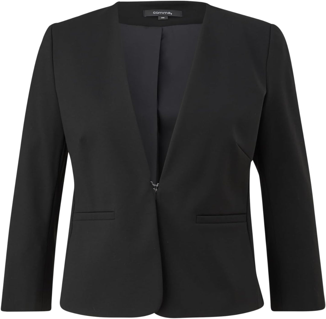 comma Blazer mit kurzem Schnitt, 5976 Blau