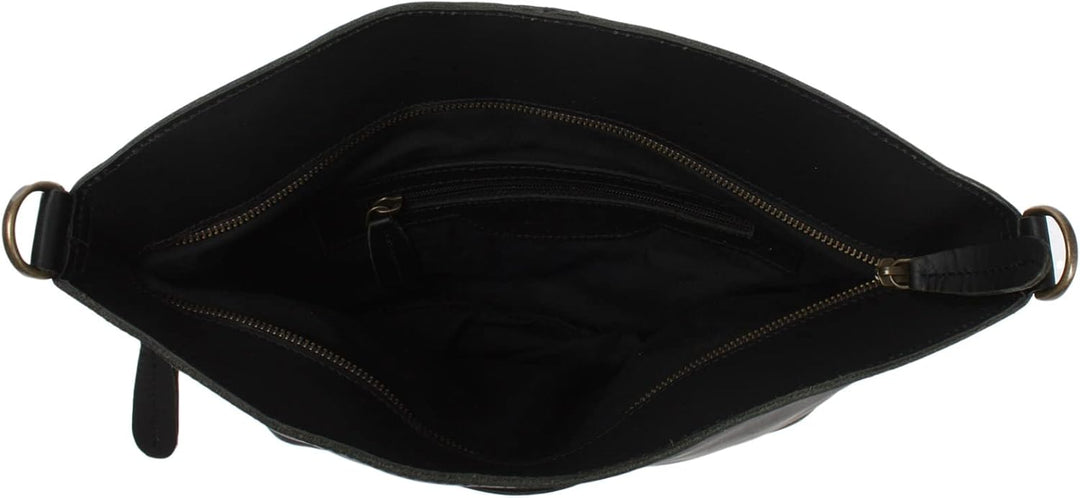 LECONI Umhängetasche für Damen Schultertasche Freizeittasche Damentasche Frauen Ledertasche Handtasc
