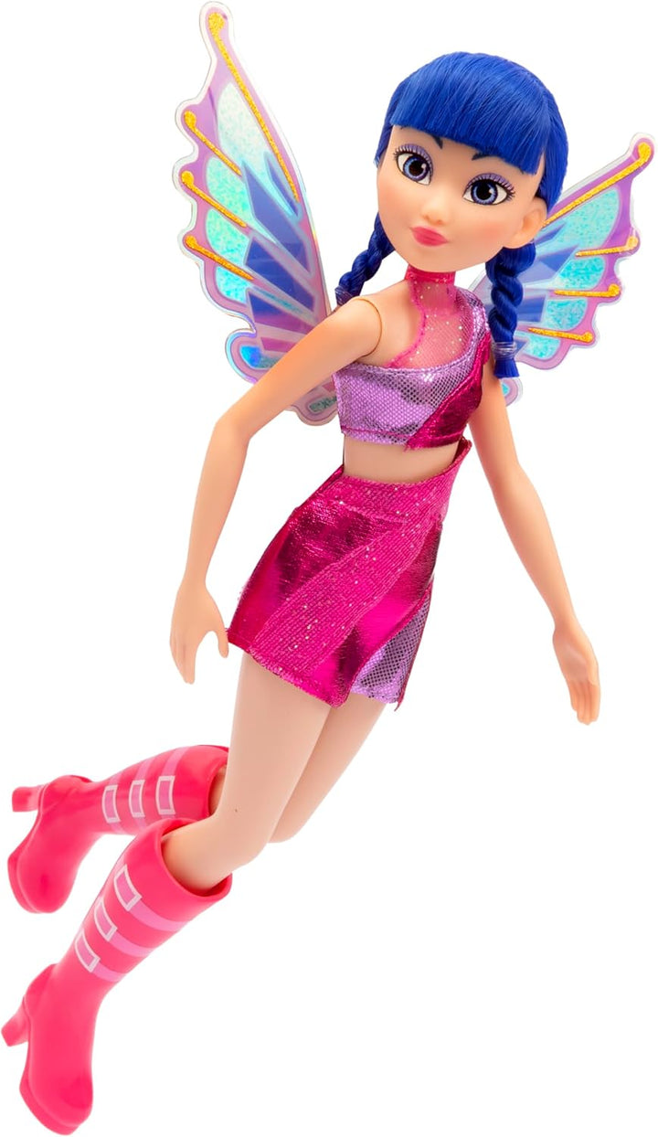 Winx Fairy Doll – Musa with Glitter Wings & Articulated Joints – Removable Fairy Accessories – Music