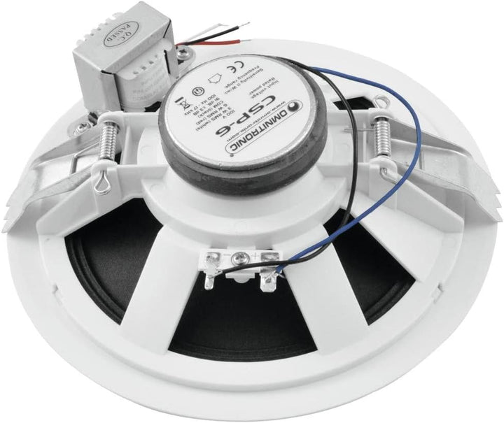 OMNITRONIC CSP-6 Deckenlautsprecher | 6"-Breitband-Einbaulautsprecher, 100 V, 6 W RMS, Ø 164 mm