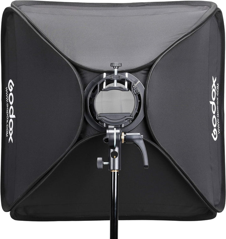 Godox SGUV6060 S2 Bowens-Halterung mit Softbox und Tragetasche-Kit (23,6 x 23,6) Schwarz KSA Version