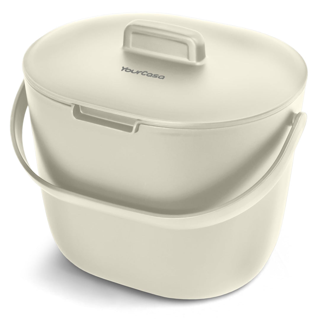YourCasa Biomülleimer Küche 3,6L - Komposteimer für alltäglichen Biomüll Behälter Spülmaschinenfest