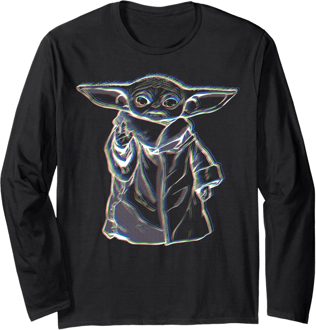 Star Wars The Mandalorian The Child Neon Sketch Langarmshirt
