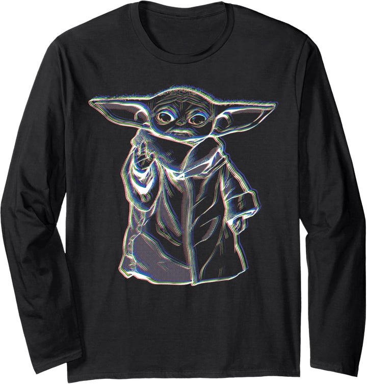 Star Wars The Mandalorian The Child Neon Sketch Langarmshirt