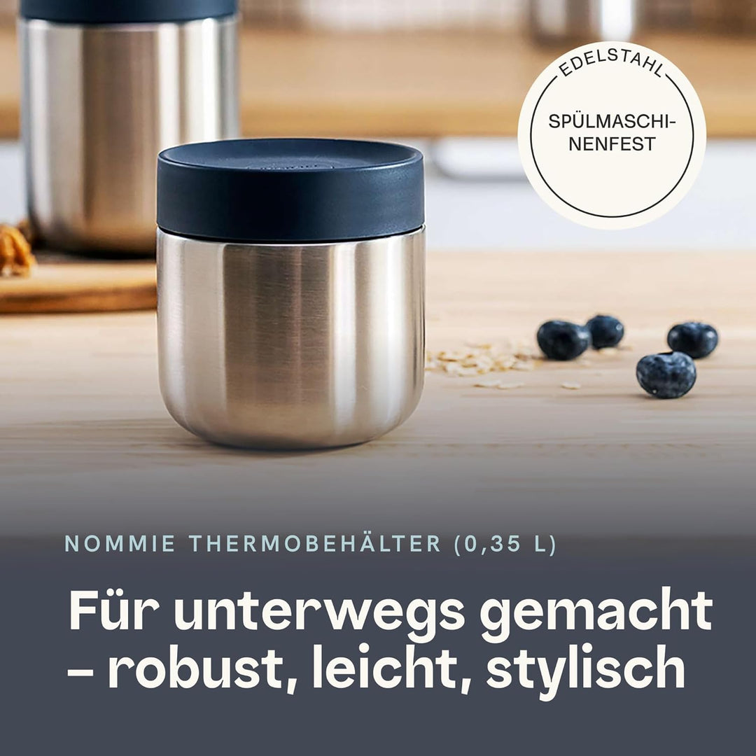 Berghoff Home Thermobehälter für Essen – 0,35L – Edelstahl Warmhaltebehälter – Thermobecher für Getr