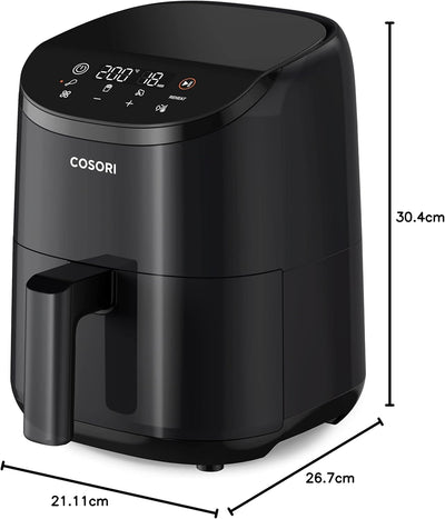 COSORI Heissluftfritteuse 2L, 4-in-1 Mini Airfryer, 30 Online Rezepte, 75-205℃, Energiesparend, Komp