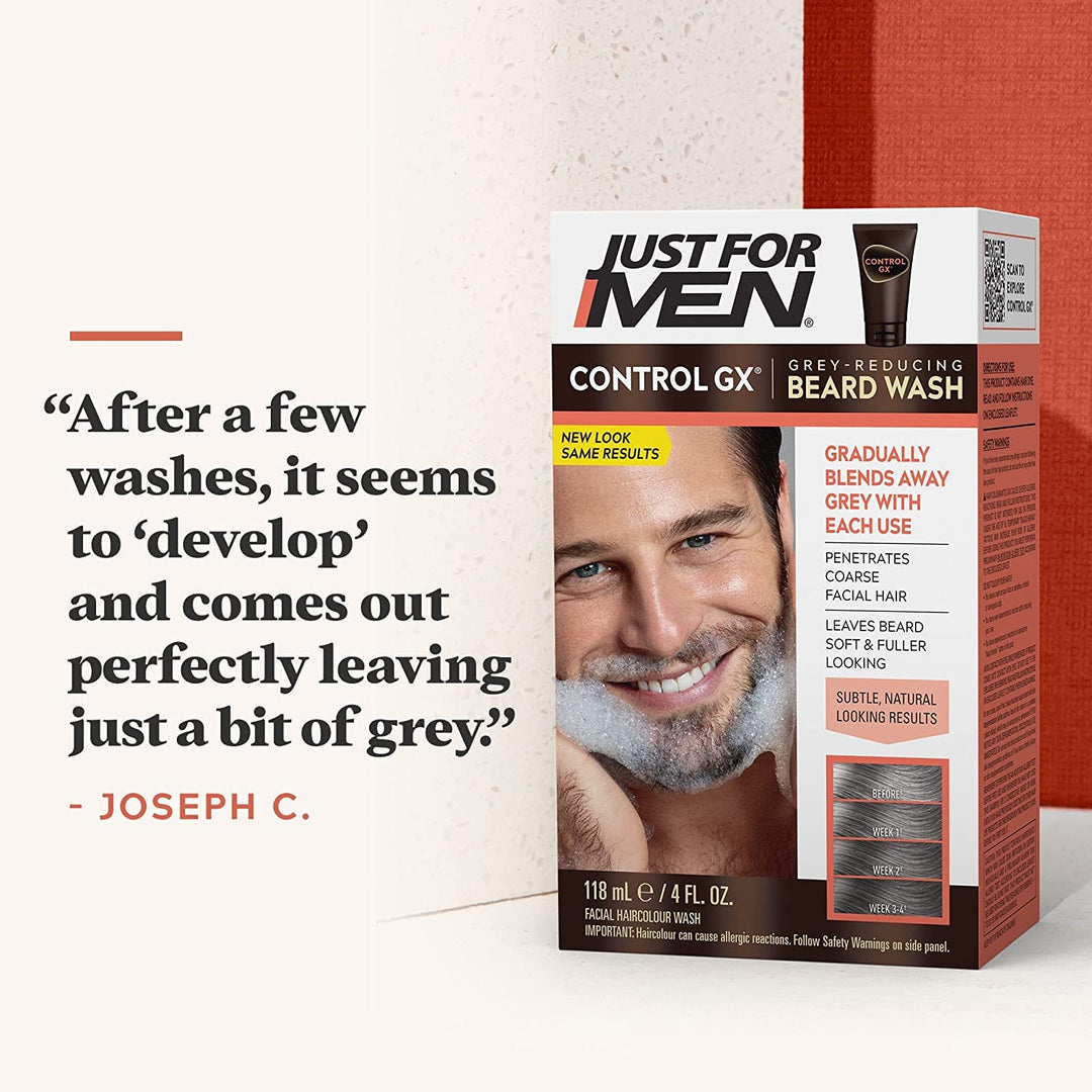 Just For Men Control GX Graureduzierendes Bartshampoo für dezente, natürlich wirkende Ergebnisse, al