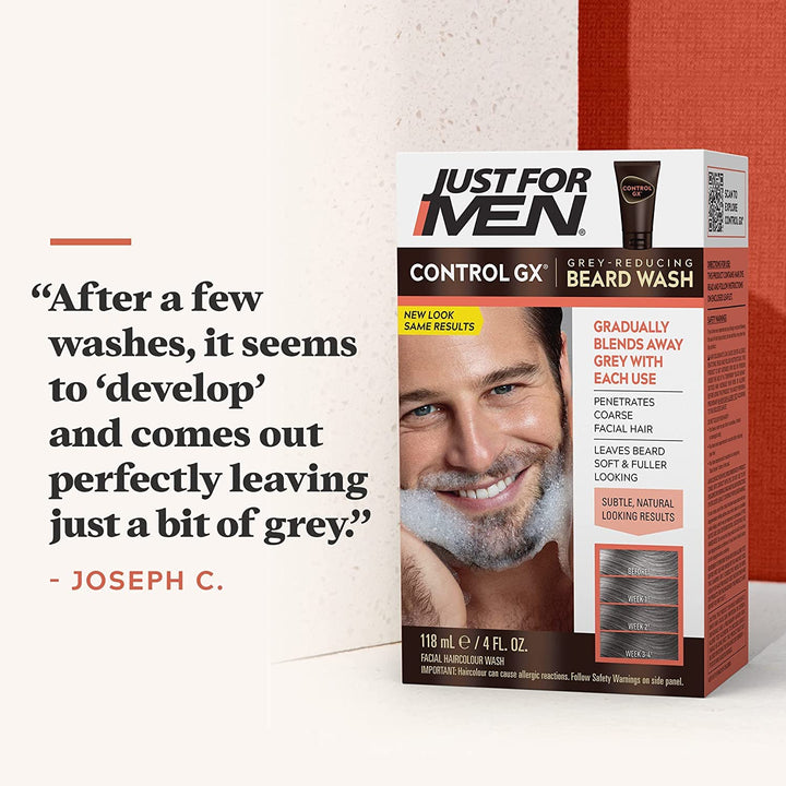 Just For Men Control GX Graureduzierendes Bartshampoo für dezente, natürlich wirkende Ergebnisse, al