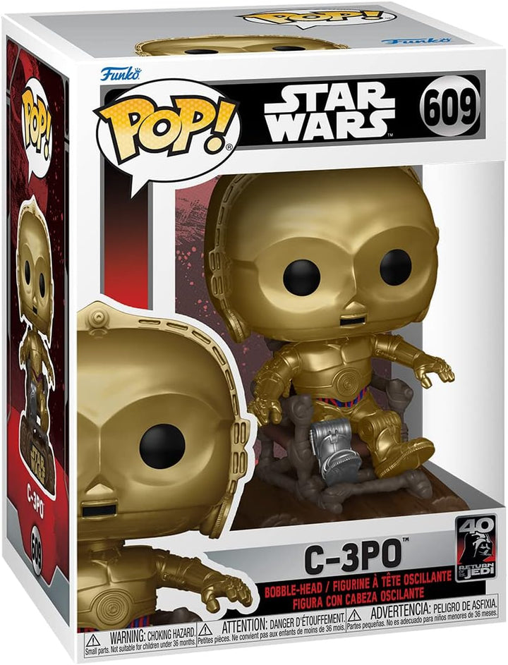Funko Pop! Star Wars: RotJ 40th - C-3PO - C3P0 in Chair - Vinyl-Sammelfigur - Geschenkidee - Offizie