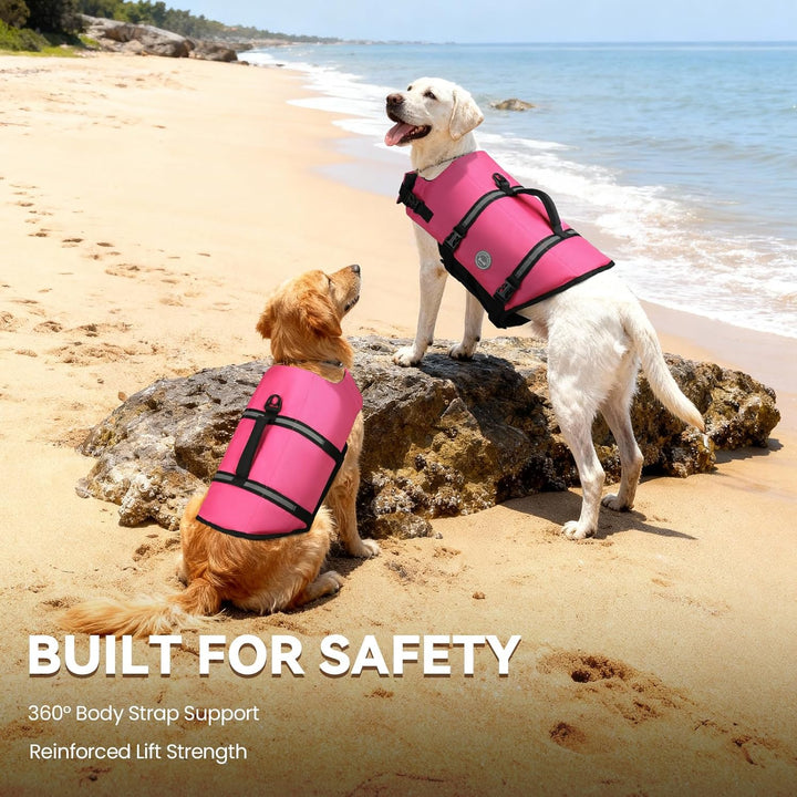 VIVAGLORY Rip Stop Schwimmweste Hund, Hundeschwimmweste, Schwimmhilfe & Auftrieb, Rettungsweste Hund