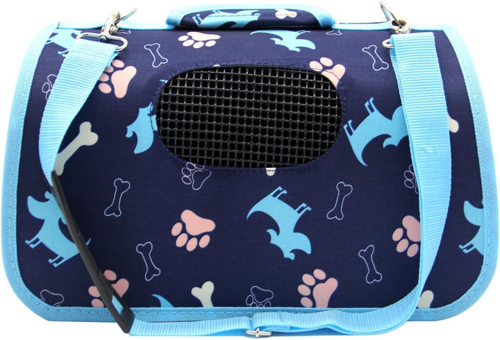 BPS Transporttasche für Haustiere, Hunde, Katzen, Tiere, 3 Grössen S/M/L zur Auswahl (M, Blau) BPS-5