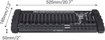 UKing DMX Controller, 384 Kanäle DMX512 Controller Konsole 240 Programmierbar Szenen für Dmx Steueru
