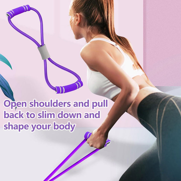 Bauchtrainer, Multifunktionales Spannseil mit Rückentrainer und Fitnessbänder, Sit-Up Trainingsgerät