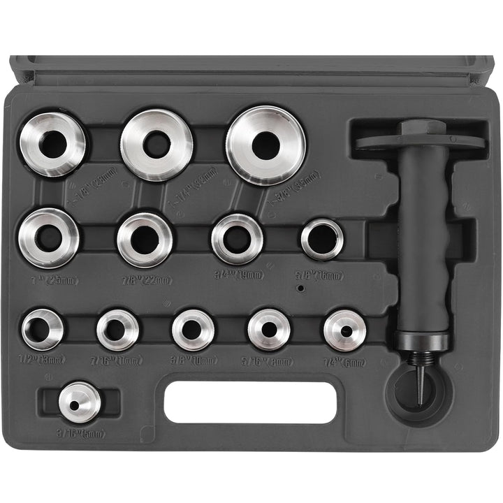 TECPO Locheisen Satz 14-teilig Loch Stanzen Henkellocheisen 5-35mm Lochstanzer Werkzeug
