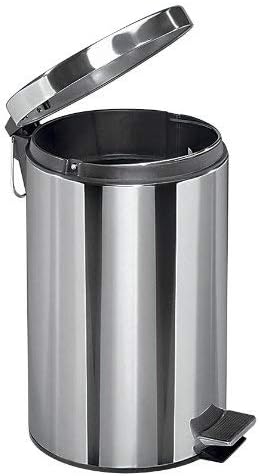 Zeller Treteimer, 12 ltr., ca. 27 x 27 x 40 cm, Edelstahl 12 L silber, 12 L silber