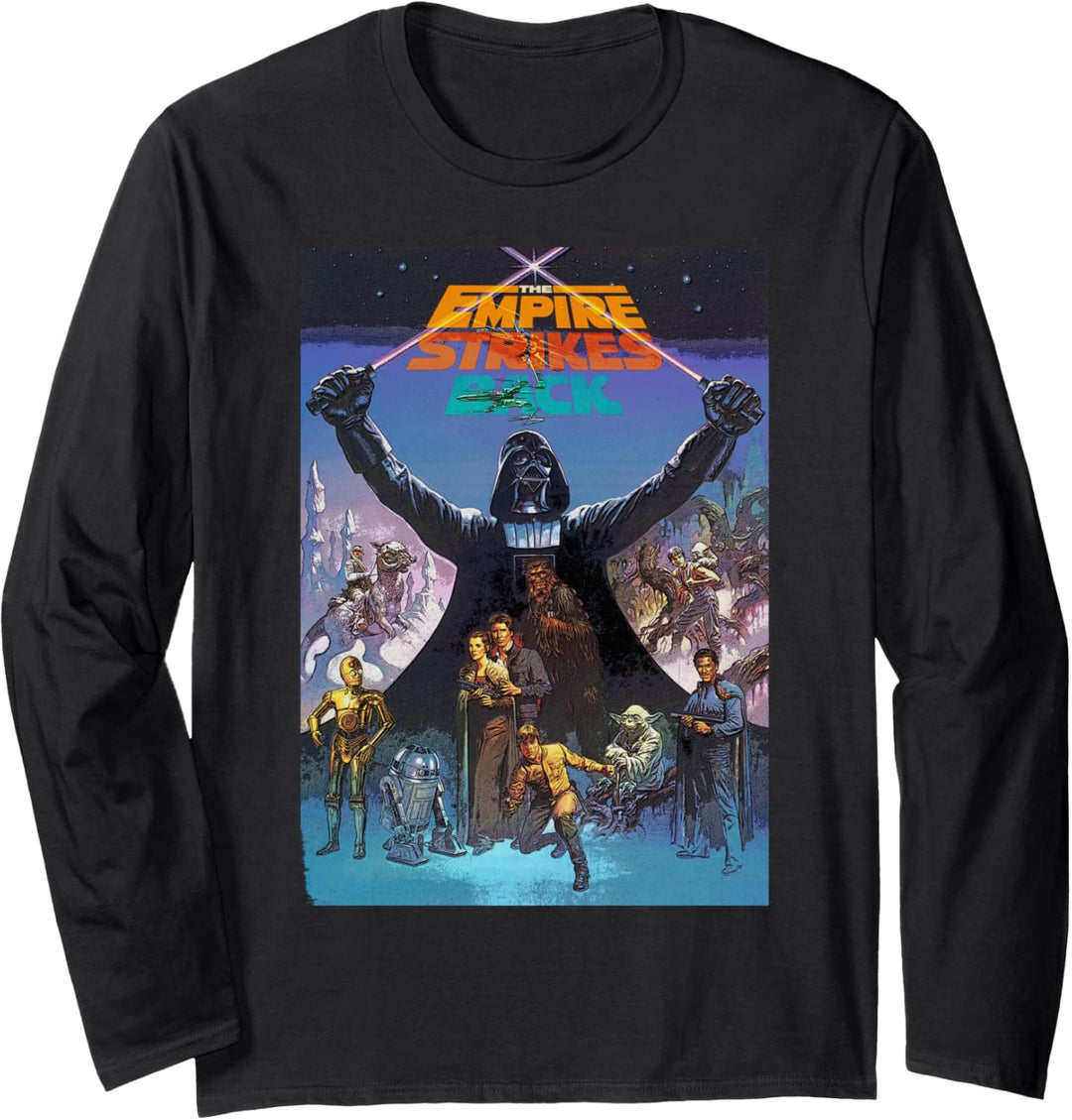 Star Wars The Empire Strikes Back Retro Poster Langarmshirt