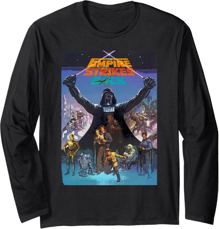 Star Wars The Empire Strikes Back Retro Poster Langarmshirt