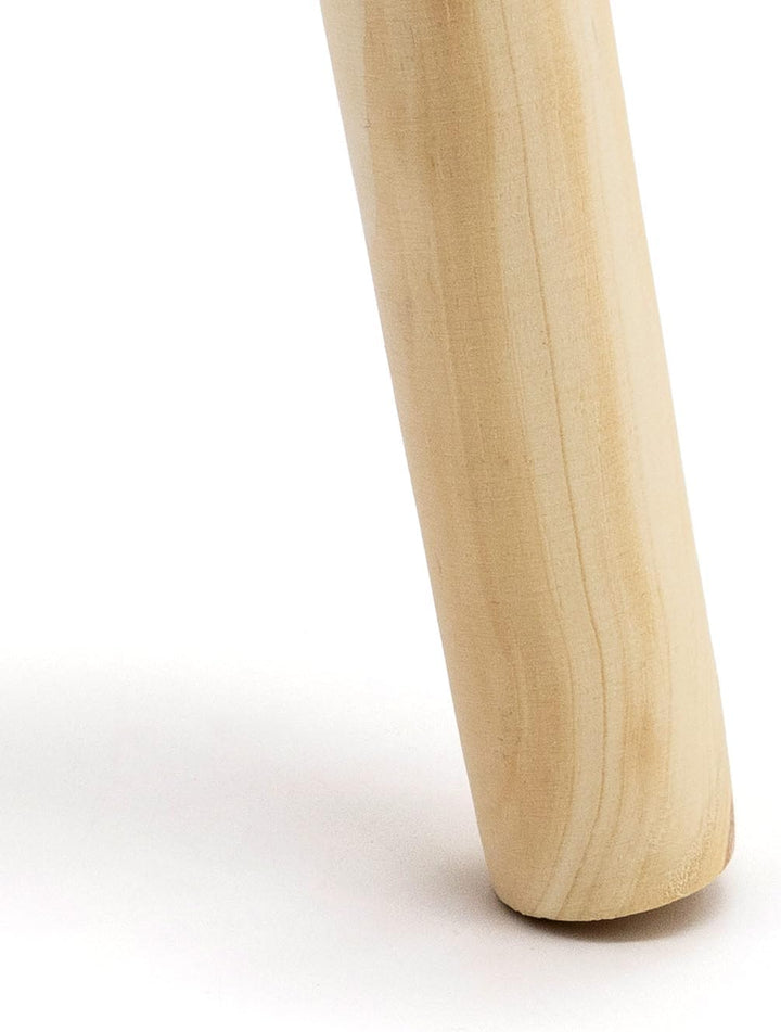 Spetebo Kleiner Beistelltisch 30x30 cm - weiss/Natur mit Dekor - Deko Holz Tisch Couchtisch Sofatisc