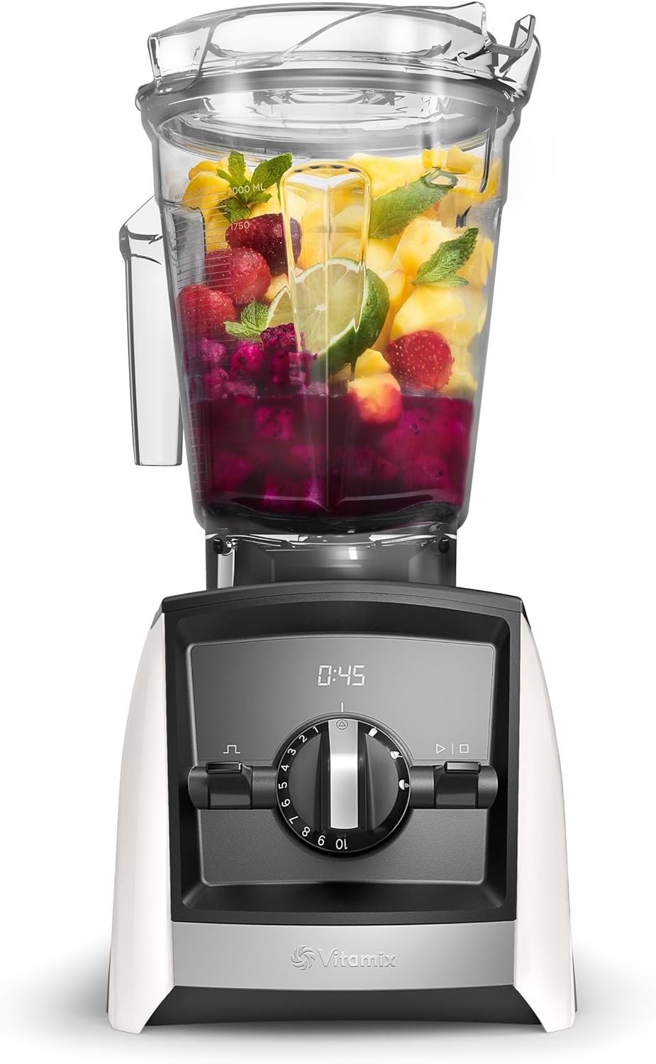 Vitamix A2500 Ascent Series Smart Blender, Profi-Qualität, 1,8 l, flacher Behälter, Weiss Weiss Mixe