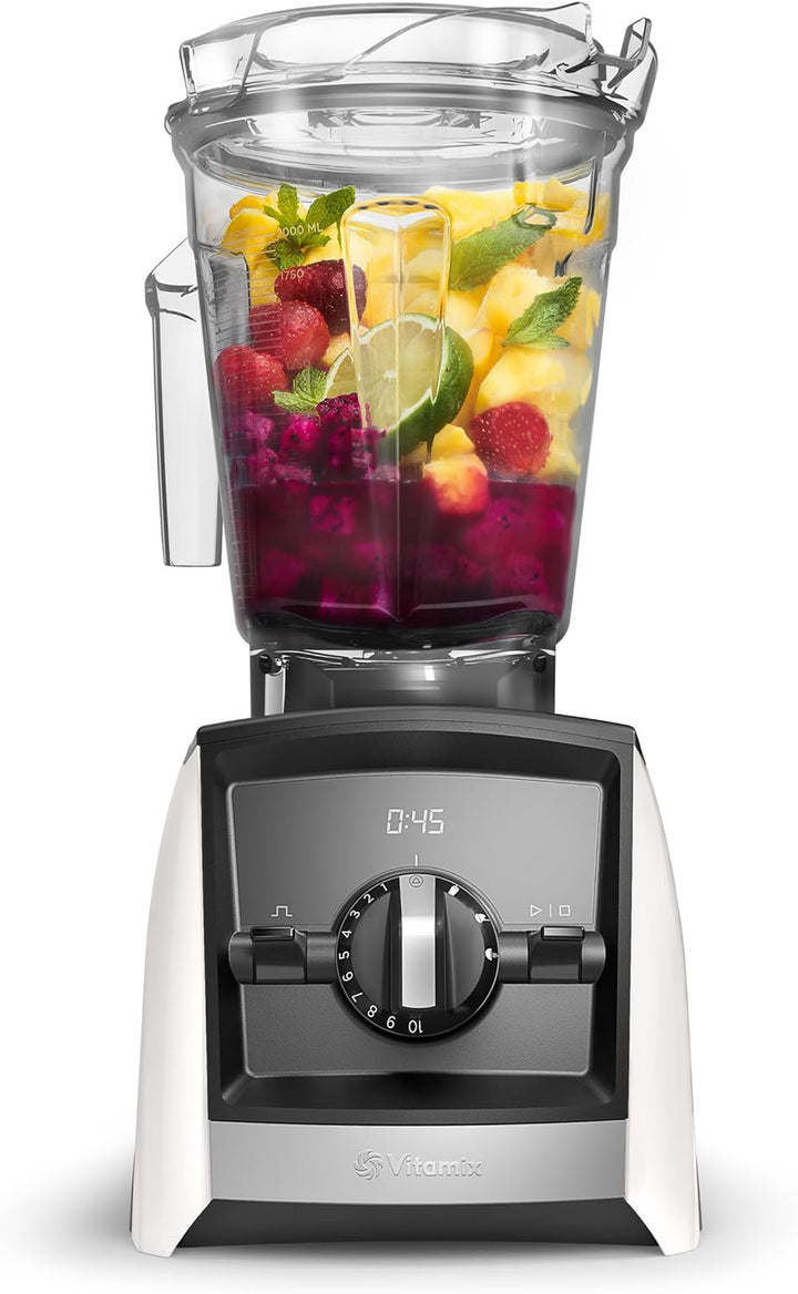 Vitamix A2500 Ascent Series Smart Blender, Profi-Qualität, 1,8 l, flacher Behälter, Weiss Weiss Mixe