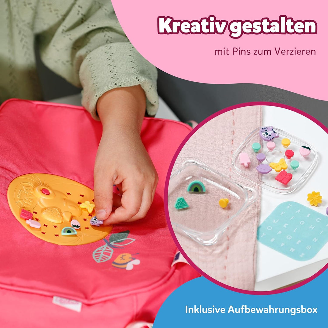 BABY born Wickeltasche für Puppen - Inkl. Windeln, Wickelunterlage, Aufbewahrungsbox &amp; Pins zum Verz