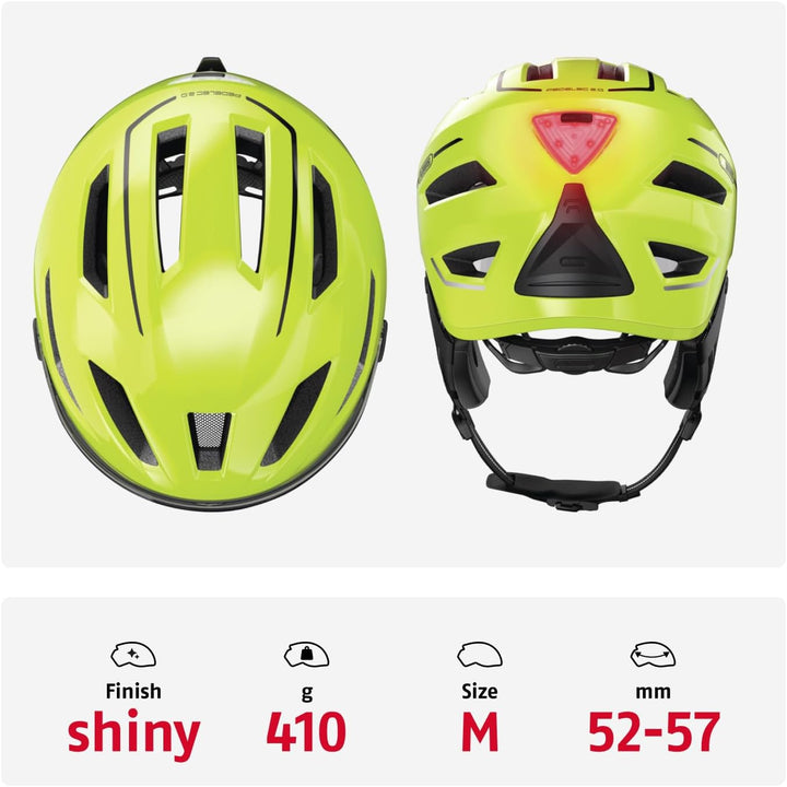 ABUS Stadthelm Pedelec 2.0 ACE - Fahrradhelm mit Rücklicht, Visier, Regenhaube, Ohrenschutz - für Da